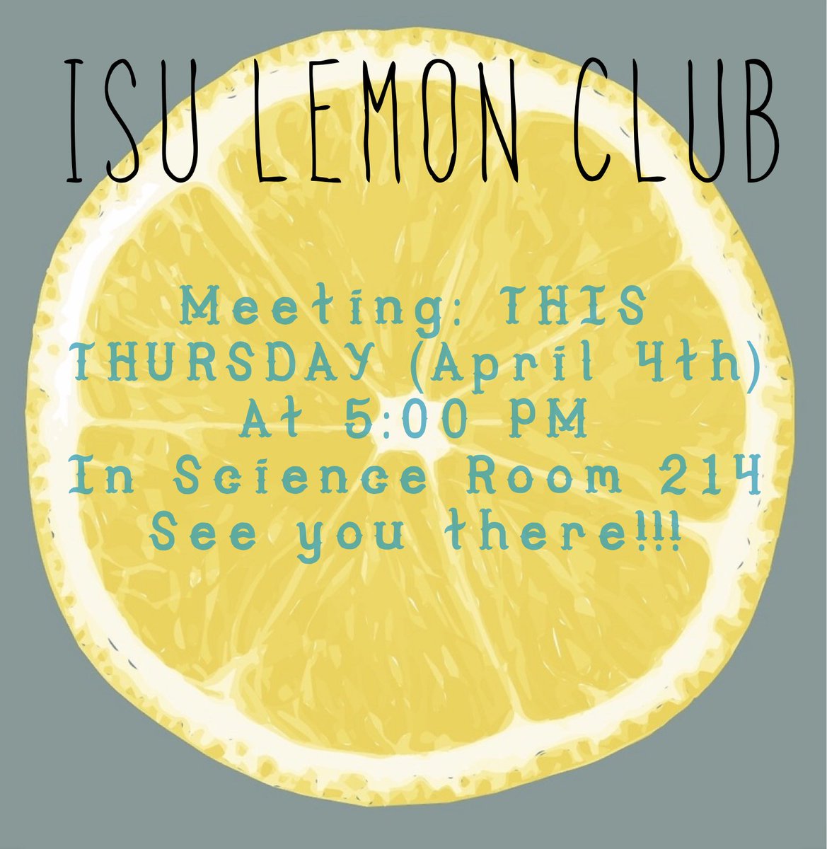 We are having a meeting THIS Thursday to discuss another lemonade stand! We need all the help we can get and it is not too late to join! 😊🍋