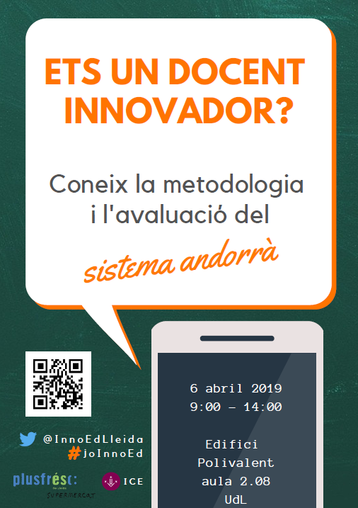 InnoEdLleida's tweet photo. Saps per què el sistema educatiu andorrà és innovador? El vols conèixer? Aprofita que encara hi ha places i fes la inscripció a la Jornada!!! https://t.co/2nsm2glLSX #InnovacionEducativa #JoInnoEd https://t.co/fSFp1ankfn
