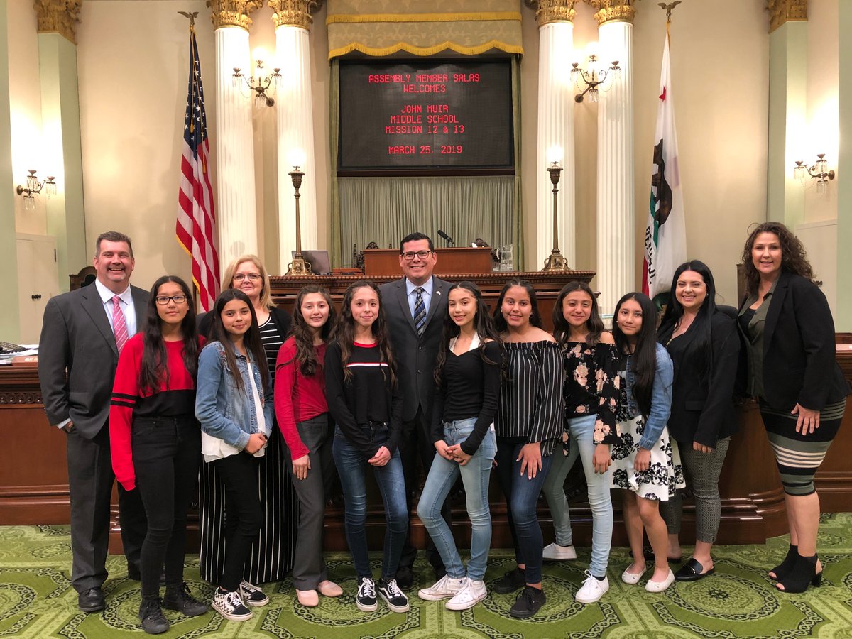 The SSEP Mission 12 &amp; 13 flight teams from John Muir Middle School in Corcoran, CA took a trip last week to Sacramento and were welcomed by CA State Assemblymember Rudy Salas &amp; Senator Melissa Hurtado. Congratulations to them for being honored! 
<a href="/rudysalasjr/">Rudy Salas Jr</a> <a href="/Senator_Hurtado/">Senator Melissa Hurtado</a>
