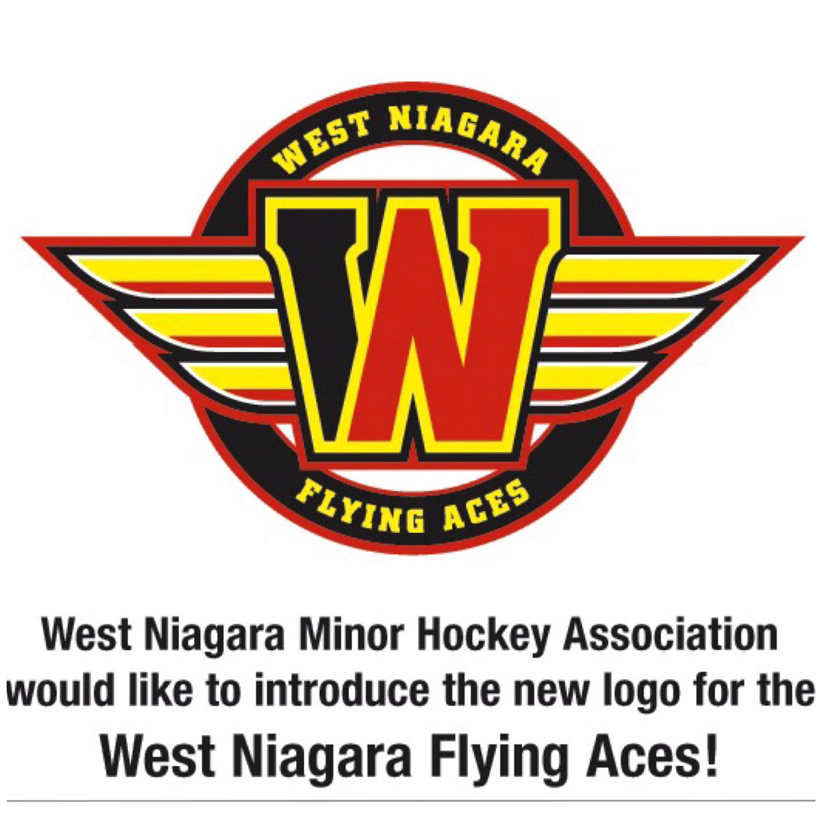 GMHAHockey's tweet photo. WNMHA Logo Release! Check out the new logo and the history behind the name! #WNMHA #FlyingAces #Hockey https://t.co/s6wzR7iaWe