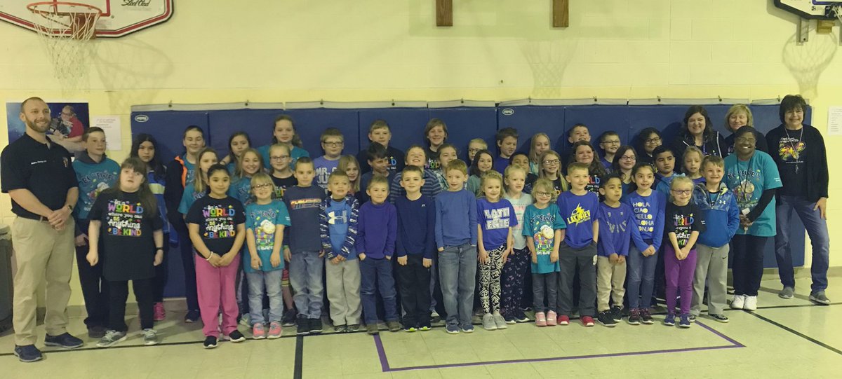 Celebrating World Autism Awareness Day today!  Our Circle of Friends group shared fact about Autism, and staff and students dressed in blue to show their support!  #lakeviewvikes #WorldAutismAwarenessDay