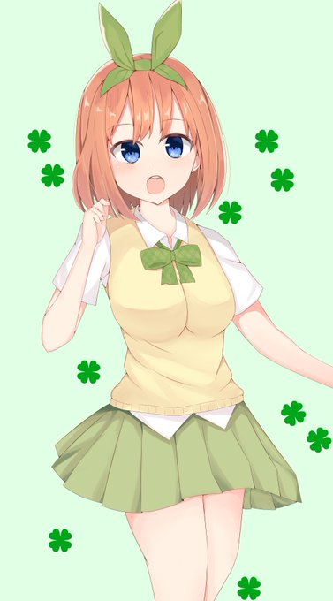 ハツナギさんがTwitterに投稿した中野四葉(五等分の花嫁)のイラスト。