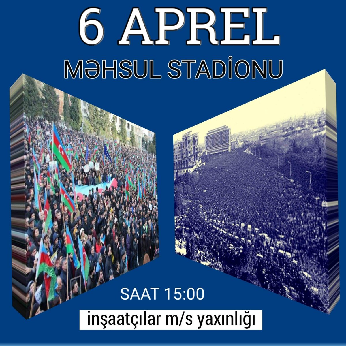 Məhsul stadionunda belə mitinqdən qorxan hakimiyyətin gedib ABŞ-da islahat elan etməsini kim ciddiyə alacaq? Onlarla sərəncam və 3 ay vaxt da xalqdan qorxunuzu çıxarmadı? Ürəkli olun, mitinqə mane olmayın!