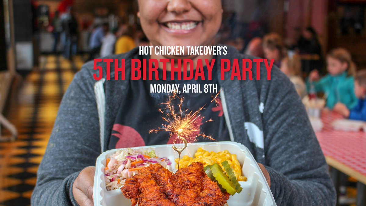 ChickenTakeover's tweet photo. We’ll be serving our boneless meal at half price Monday, April 8. Join the party and come help us celebrate 5 years of HCT! 🎉

All the details here: https://t.co/1gUK4aVHwO https://t.co/venP3NU3Q7