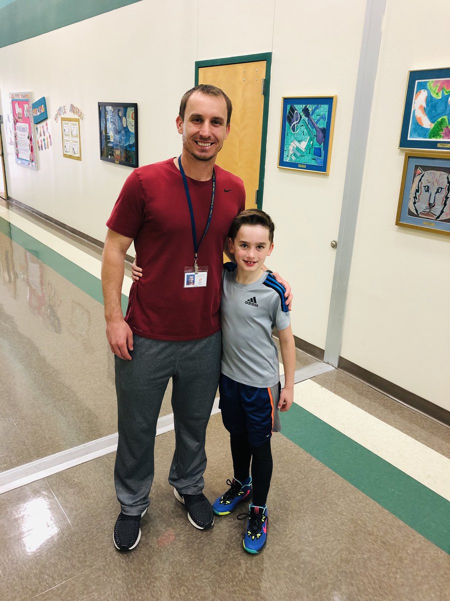 elena_helms's tweet photo. This second grader is “Coach” for the morning! He was the highest bidder for the PTA fundraiser. Nicely done!! ⁦@StrongBobcats⁩ ⁦@PISDLearns⁩ ⁦@BeverlyPTA⁩ #pisdpe https://t.co/LfSVm5Rwtf