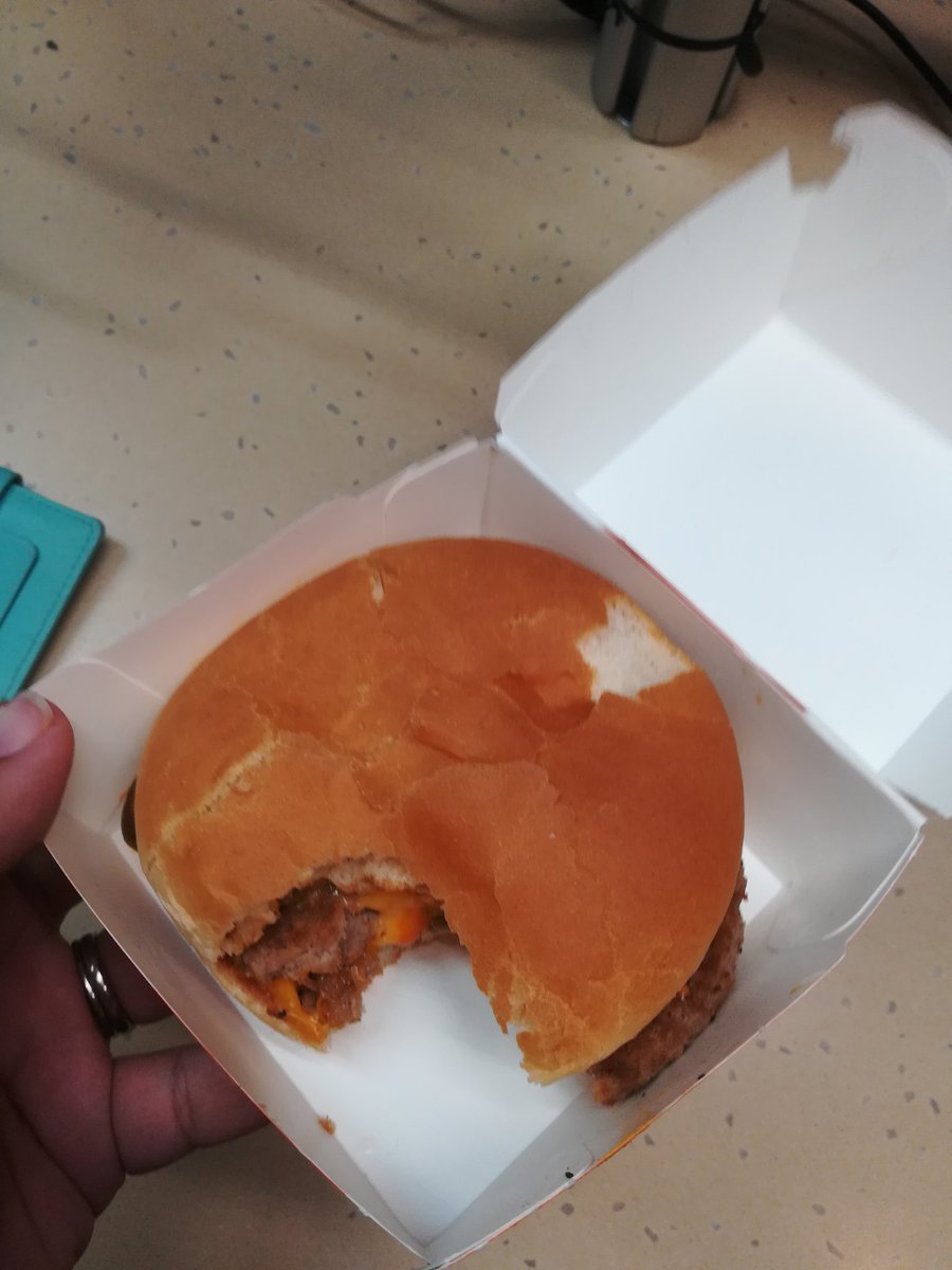 Hey <a href="/McDonalds_SA/">McDonald’s SA</a> thank you for my half eaten burger. Money well spent! Tip of the day, please feed your staff! Very disappointed and disgusted. @MissVickiMac <a href="/DjJasonAbels/">Mr. A ™</a> <a href="/kyeezi/">Kyeezi</a> <a href="/Morgan12Newman/">Morgan Newman</a> <a href="/deluciadaniels/">Delucia Daniels</a>