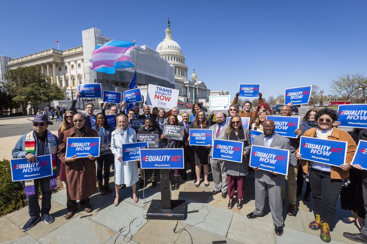 LGBTQ civil rights leaders ascend onto Capitol Hill in support of the Equality Act.