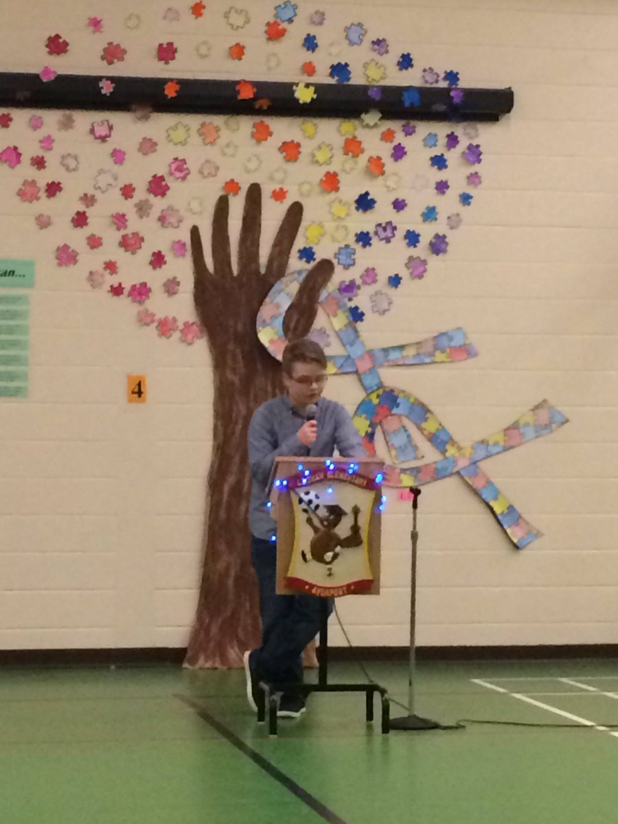 THANK YOU Jake Lewis @hortongriffins for speaking at our #schoolassembly 💙 we hear your message: increase understanding, acceptance & support inclusive learning environments for everyone 💙 #wearingblue  #studentssupportingstudents @AutismNS @UN #AutismAwarenessDay