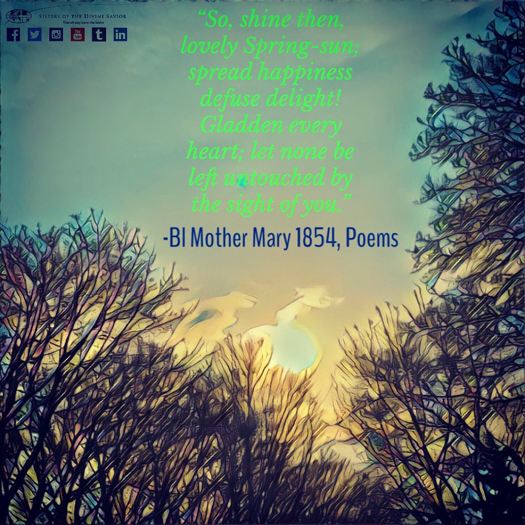 SisDivSav's tweet photo. #inspirationalquotes #inspire #inspired #inspirationoftheday #inspirationalwords #godislove #god #salvatorians #salvatorian #spirituality #prayer #catholic #popefrancis #frfrancisjordan #sainthood #sds #mothermary #religioussisters  #apostolic #TuesdayThought #tuesdaytruths https://t.co/YPksOf92Ba
