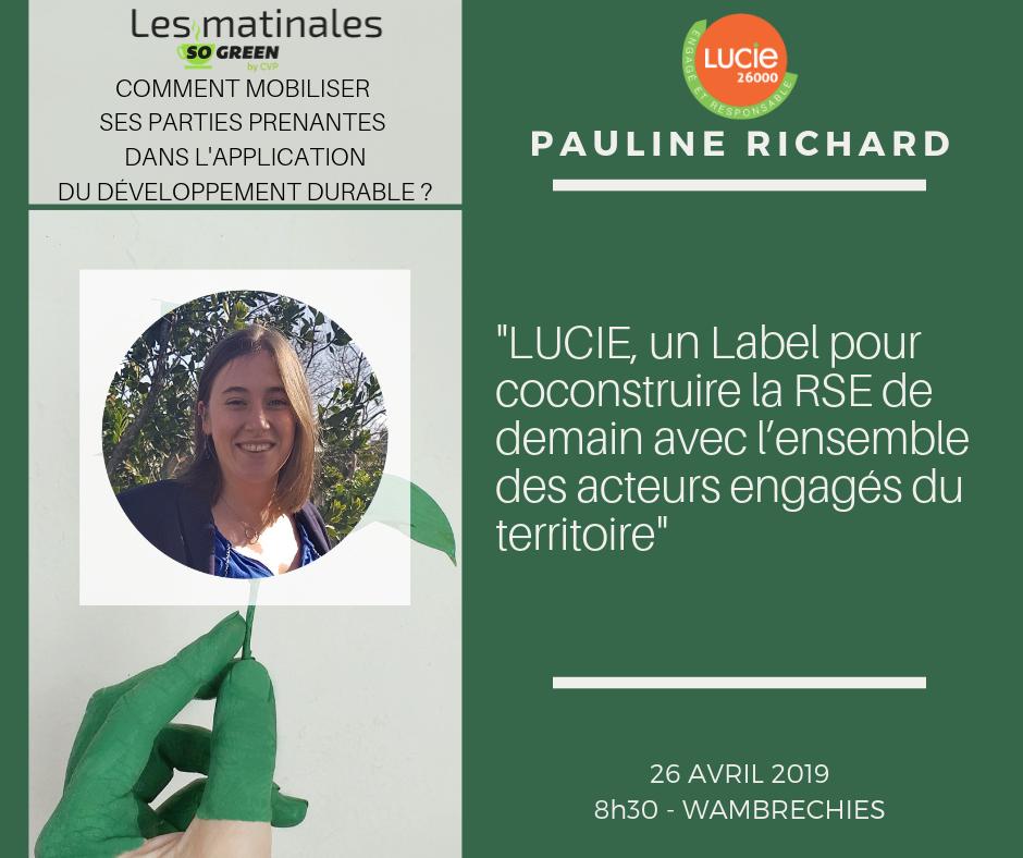 CVP_Packaging's tweet photo. Pauline Richard interviendra lors de notre Matinale So Green. Le @Label_LUCIE est un acteur clé qui nous fera son retour d'expérience qu'en au développement durable. ☕🥐
Pensez à vous inscrire juste ici : https://t.co/7GKY128Do9 https://t.co/IXtf5njxDy