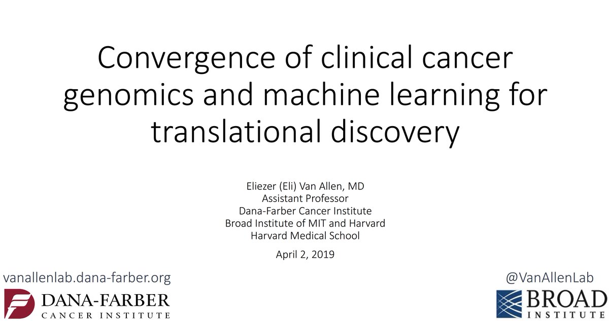 's tweet image. Chairing &amp;amp; presenting a session on "Convergence of Artificial Intelligence, Big Data, and Prediction in Cancer" (right now!). 

Can’t make it? Here’s my slides (+ disclosures here: goo.gl/6kfq2E ) #AACR2019