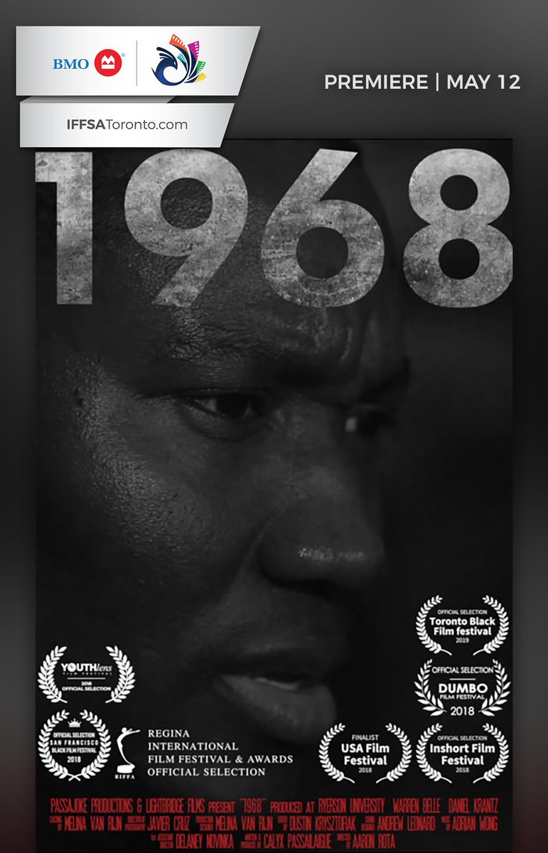 calyxfilms_'s tweet photo. #1968 is screening at @IFFSAToronto on May 12 at 1 PM at 110 Courtneypark Dr East. Tickets are FREE!
Get here: https://t.co/gDRa7NbbZr
#filmfestival #officialselection #warrenbelle #filmscreening #shortfilm #iffsa2019 #film #filmmaking #blackfilm #torontofilm @IAMWARRENBELLE https://t.co/Tee7rnNGh7