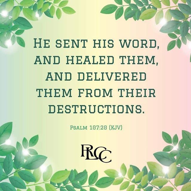 RLCCNanuet's tweet photo. #VOTD “He sent his word, and healed them, and delivered them from their destructions."
~Psalm 107: 20 KJV
.
.
#RLCCNanuet #RLCCPoconos #GodisLove #GodLovesYou #Faith #FaithinGod #PraiseGod #JesusisLord #WordofGod #PowerofGod #Salvation #JesusSaves #Redee… https://t.co/kz6zPV1g3S https://t.co/iQYX1JFlel