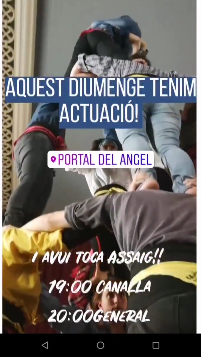cdberga's tweet photo. Per continuar millorant, assaig, assaig i assaig! 💪 #castellers #cdberga #canjorba #Barcelona https://t.co/V1fr8ngaEG