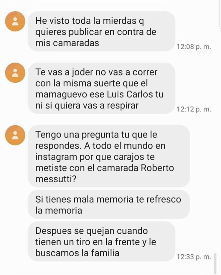 dsmolansky's tweet photo. Después que la periodista Amanda Umek divulgara un video de la buena vida que se da Roberto Messuti en pleno apagón, recibió amenazas y lleva más de 24 hrs desaparecida. 
La dictadura es responsable de lo que le suceda. https://t.co/mPp6hpBgOe