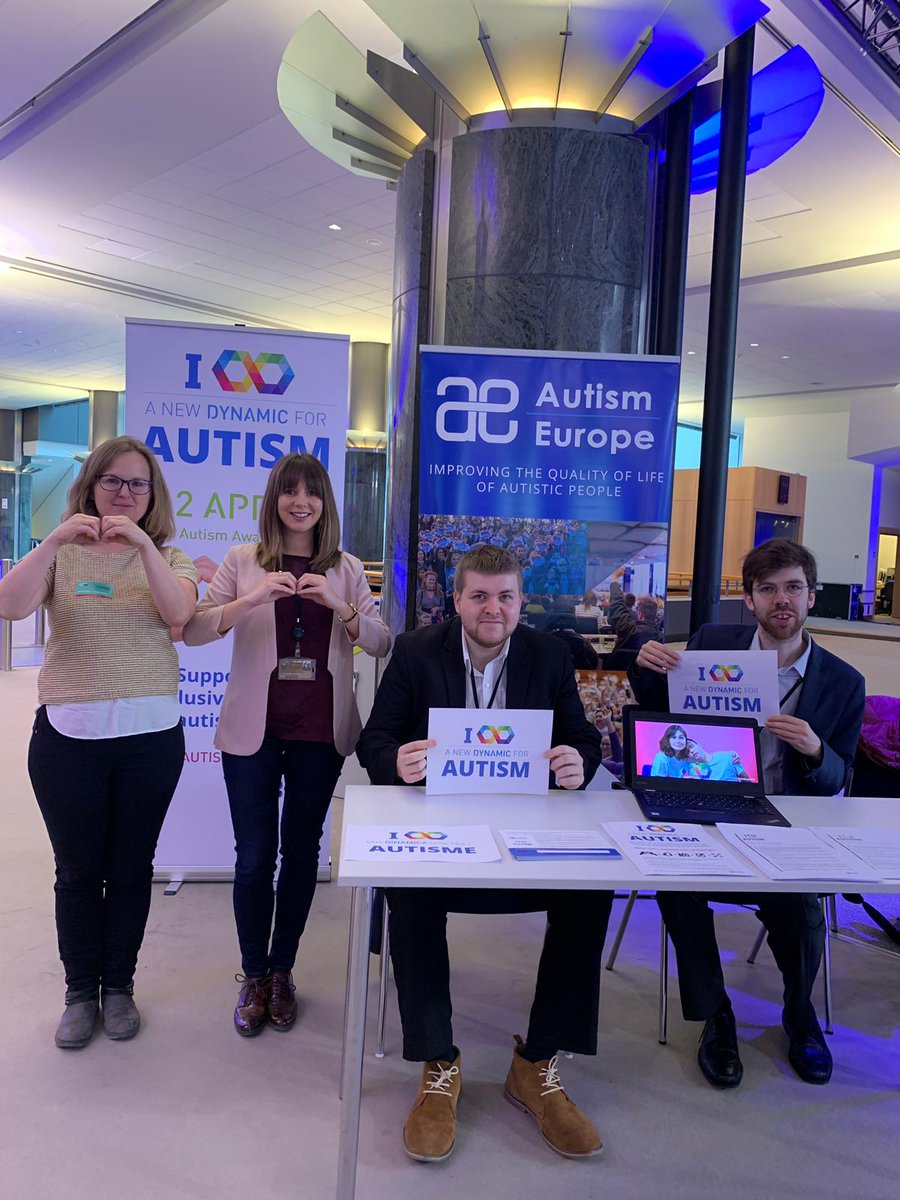 DeEnigma_EU's tweet photo. Happy #AutismDay2019!
To mark this day, #DEENIGMA partners and Zeno join the European campaign to build a more inclusive society for #autistic children!
Below, our colleagues from @CRAE_IOE holding the campaign banner and colleagues from @AutismEurope at the @Europarl_EN today https://t.co/G40VSwFUGD