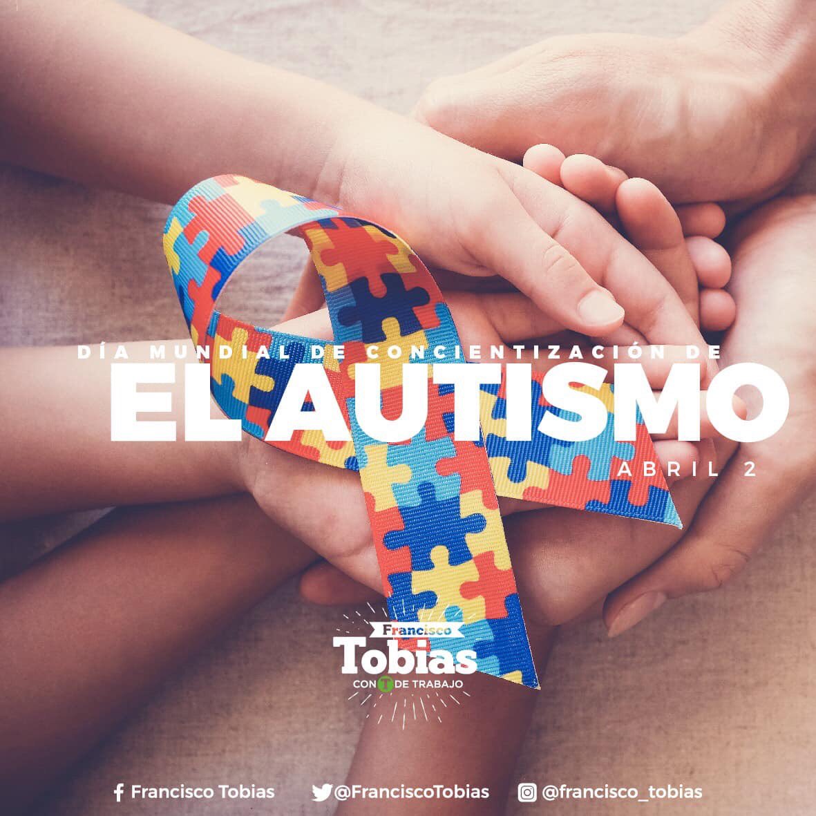 Un día de concientización y no discriminación para personas con #AUTISMO! 
¡Feliz martes! 
- Para tener un mejor país todos necesitamos colaborar ¡seamos parte del cambio!