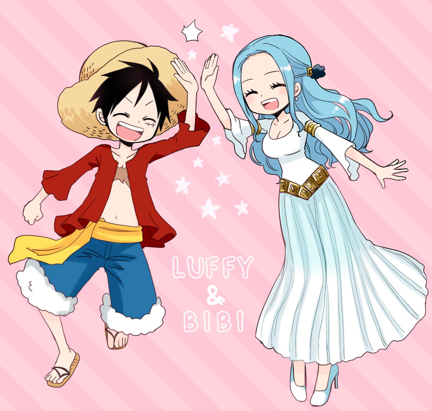 Twitter 上的 すもも いただいたお題 ルフィとビビが笑顔でハイタッチ ありがとうございました T Co Gbyzaxrssr Twitter