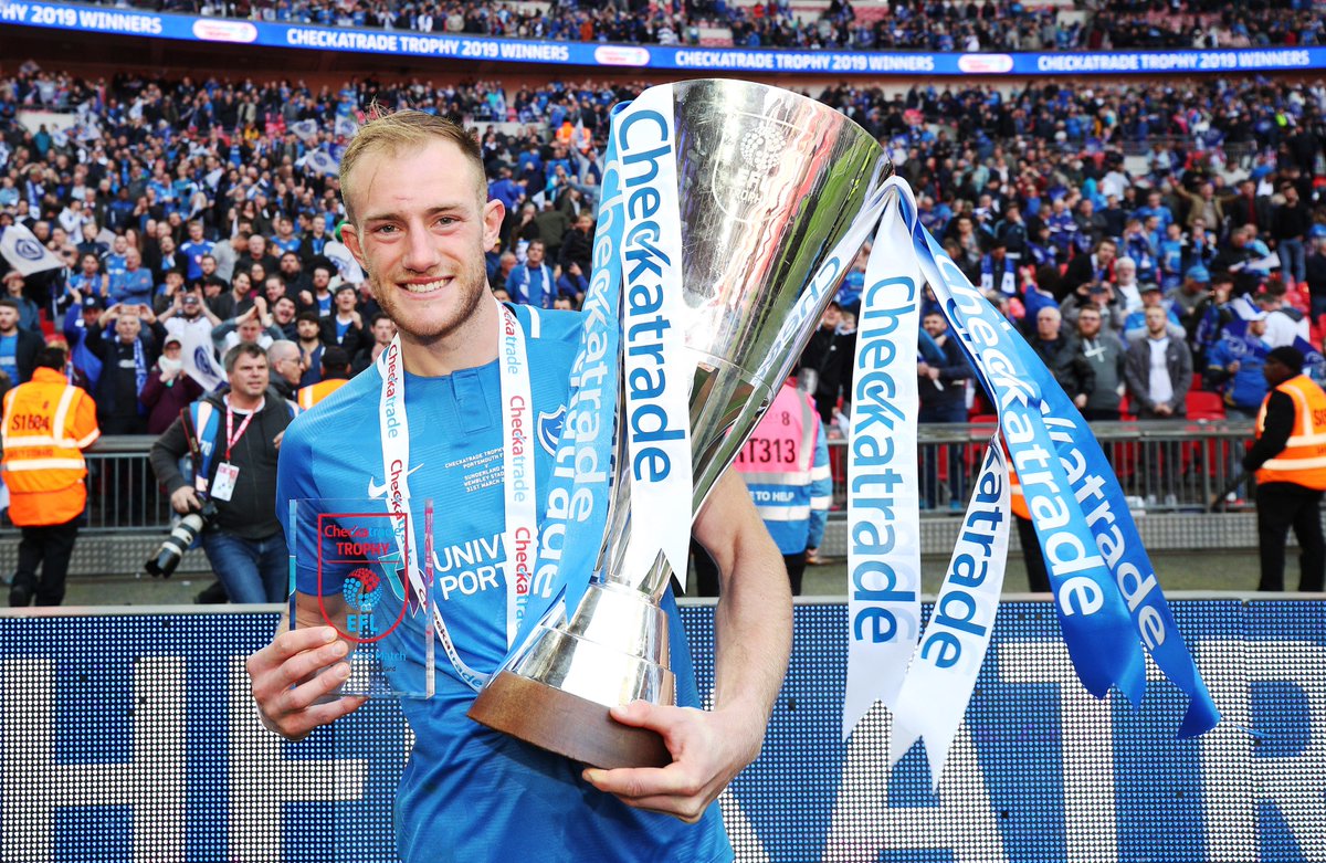 🏆 Well done to @MatthewClarke96, who was voted #Pompey Social Man of the Match for his performance in Sunday's @CheckatradeTrpy Final 👏 How good is it to see this man holding a trophy? 😍