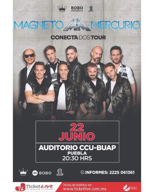GrupoMercurio's tweet photo. #Puebla!!! Próximamente llegaremos junto a @MAGNETOOFICIAL2 con el #ConectaDosTour el 22 de junio en el Auditorio del @ccubuap nos la vamos a pasar de lujo! Quién dijo yo?! 🔜🎶🎤

Boletos ya a la venta 🎟 
@MagnetoMercurio #magnetomercurio https://t.co/jjVHzMnZAm