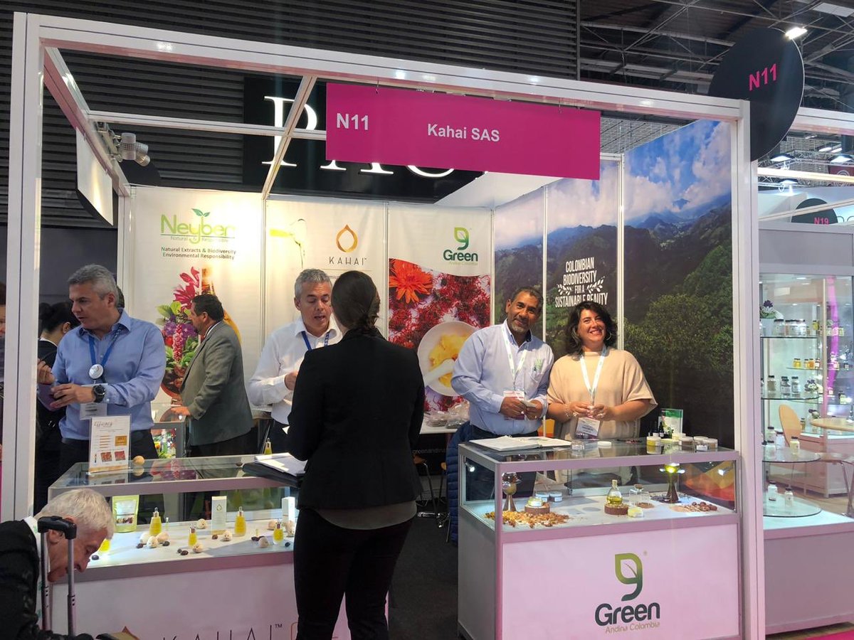 AuriPimiento's tweet photo. Iniciamos @incosmetics con la participación de 4 cías colombianas que mostrarán lo mejor de la biodiversidad en ingredientes naturales a la industria mundial de cosméticos y cuidado personal @PROCOLOMBIACO #SIPPO @Kahai_oil @GreenAndinaC #NEYBER #PROTECNICAINGENIERIA https://t.co/976MKLzUaf
