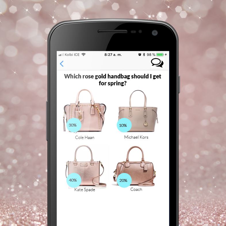ShowDatApp's tweet image. Which one would you vote for?  @colehaan @katespadeny @Coach @MichaelKors #rosegold #pollyourfriends #voteforyourfavorite #socialmedia #mobileapp