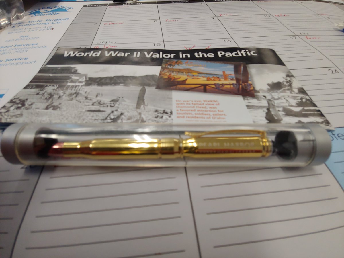 ManchesterDad's tweet photo. I always talk about how visiting Pearl Harbor is on my bucket list, while I still want to go, a student brought it to me! #ThanksClare https://t.co/Ntaz71HihV