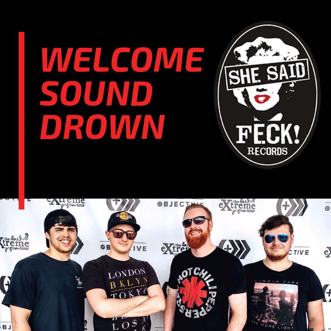 shesaidfeck's tweet photo. ANNOUNCEMENT TIME! We're super excited to welcome #SoundDrown to the SSF Family!
"Lush with addicting progressions, an edgy pop vocal approach, and persistent alternative undertones, Sound Drown boasts the aesthetic of pop-punk anthems." New single Radio Song drops this Friday! https://t.co/GgXrWmOBVs