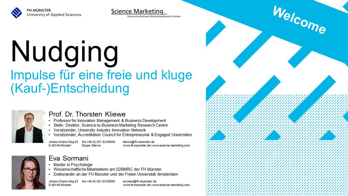 A great pleasure to deliver a keynote on #nudging at today's <a href="/BVMWeV/">Der Mittelstand. BVMW e.V.</a> Marketing Congress in Münster. Looking forward to continue bringing nudging science to practice.