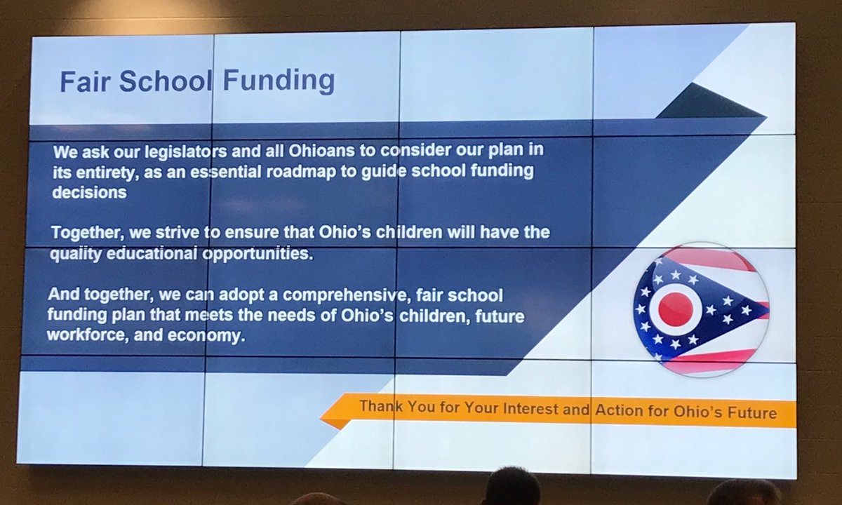 Thank you to Representatives Cupp &amp; Patterson and all the   School District Leaders on your Committee for the outstanding work on this Fair School Funding Plan 👏👏 ⁦<a href="/OHschoolfunding/">Ohio Fair School Funding</a>⁩  👍👍 #OneShot 👍 #LegacyProject 👍#Let’sGetThisRight 👍