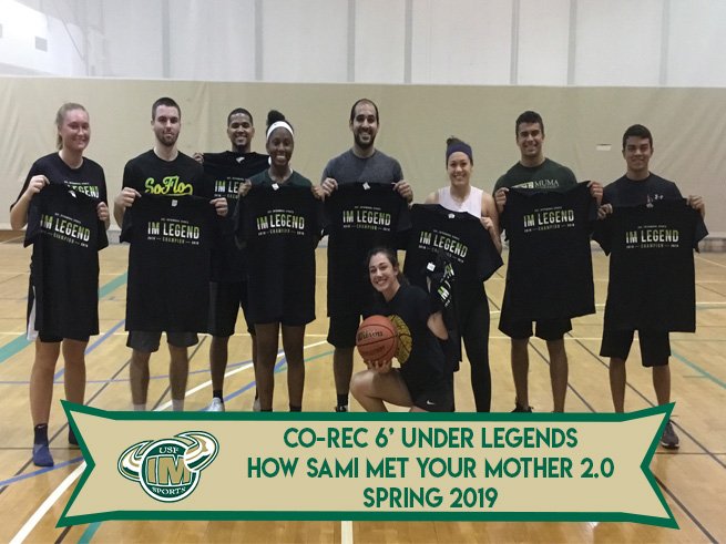 The 6' ft &amp; Under Legends are here!

Congratulations to both teams on their journey to becoming #IMLegends!
"Heroes get remembered but LEGENDS never die 🤟🏽🐂

Men's: <a href="/USFSigmaNu/">USF Sigma Nu</a> 
Co-Rec: How Sami Met Your Mother 2.0