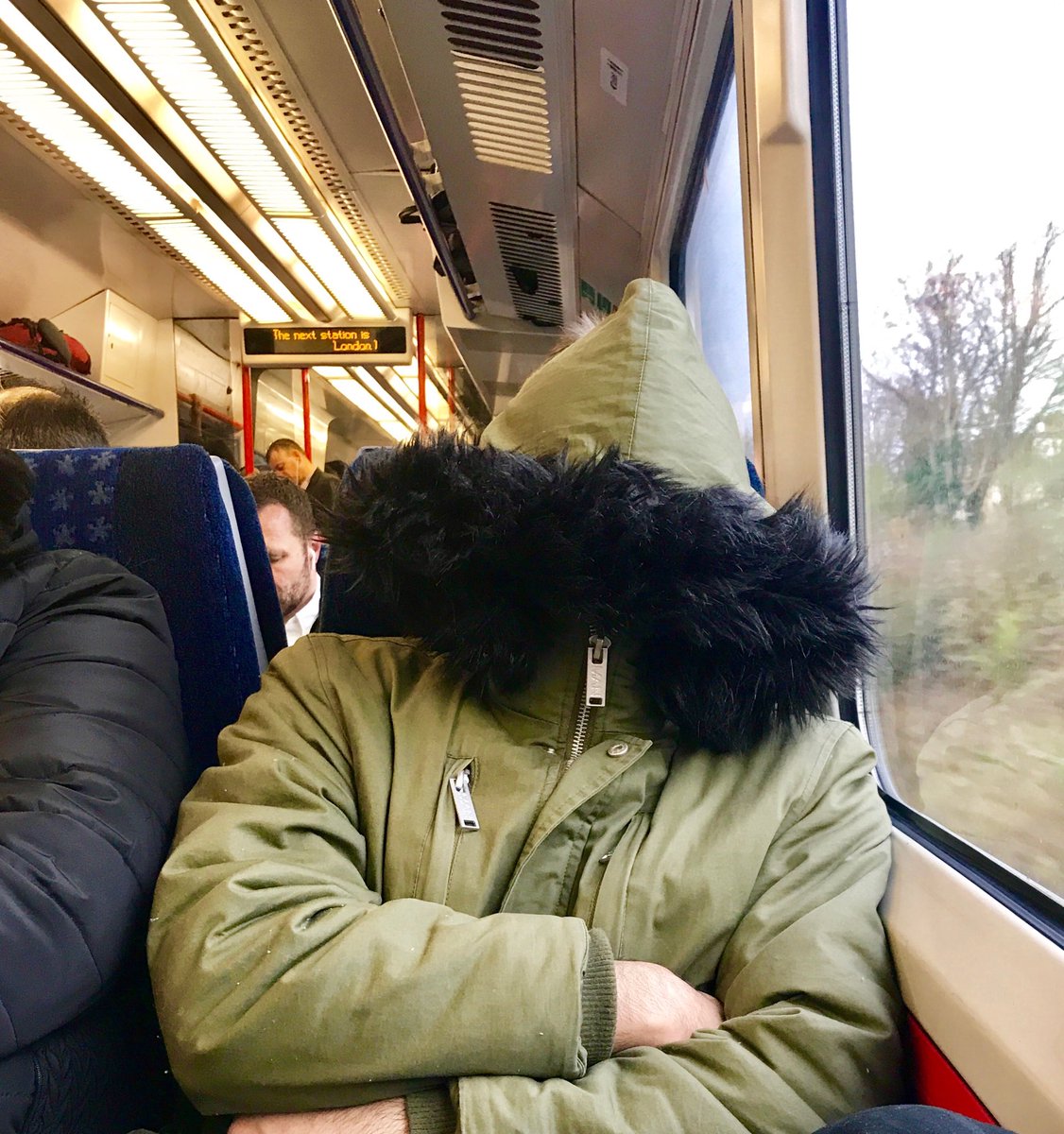 Doctob's tweet image. I’m not saying I’m boring - but - the lengths some people go to so they can avoid speaking to me on a train. This is taking it to a new level...