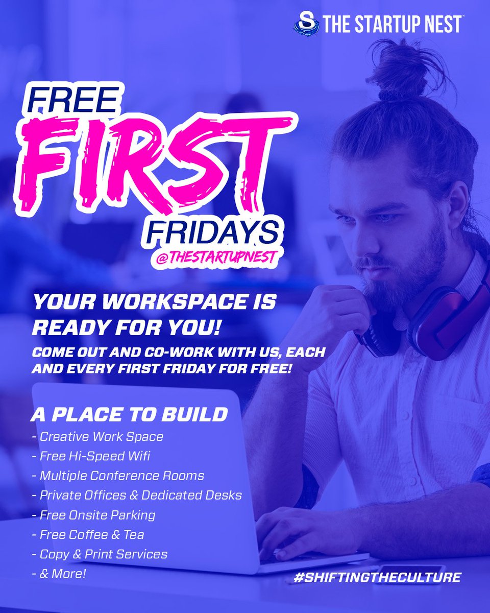 This Friday, co-work with us for free. We have a space for you!
.
.
.
.
.
#Friday #free #thestartupnest #baltimore #coworking #incubator #inclusion