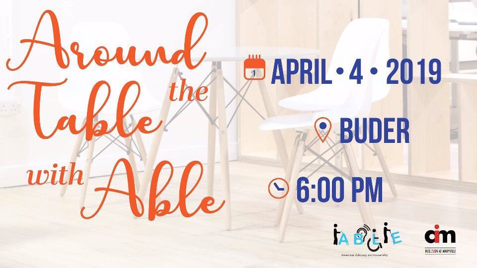 around the table this thursday!! free mediterranean food and an amazing presentation from ABLE