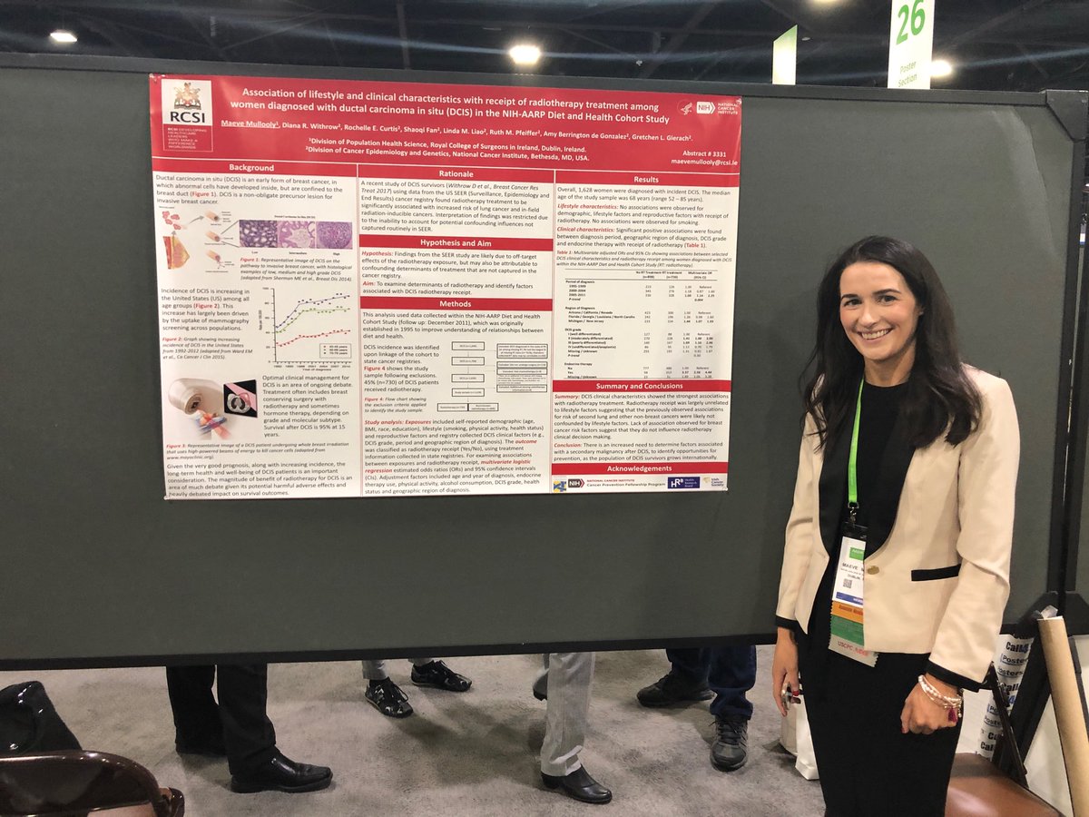 WaterfordMafia's tweet image. Dr. Maeve Mullooly (RCSI) presenting her breast cancer research at the #AACR2019 - well done! ⁦@IrishCancerSoc⁩ ⁦@RCSI_Irl⁩