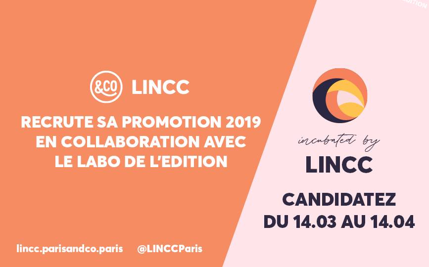 [Appel à candidatures] @LINCCParis recrute sa nouvelle promo 2019 ! 🙌
▶Candidatez jusqu’au 14 avril 👉 mtr.cool/udnmhcy 
#IndustriesCréatives #culture #audiovisuel #musique #jeuxvidéo #edition …. 
@labodeledition <a href="/Paris_and_Co/">Paris&Co</a> <a href="/leCargoParis/">le Cargo Paris</a>