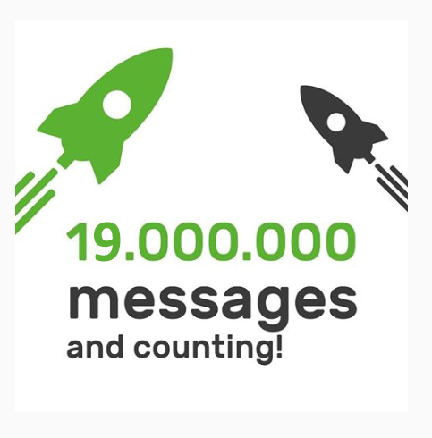 Yay! Over 19 million messages have been sent and received via Trengo🎉! Many more to come🤩. #growth #messages #exciting #teaminbox #milestone #TrengoHQ