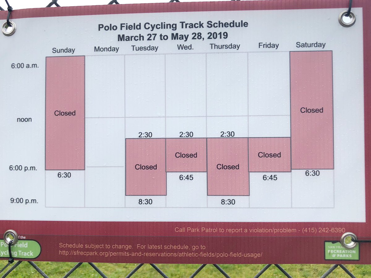 fopfct's tweet photo. A few days late but we’ve updated the schedule signs at the track. https://t.co/bANh58S9VQ