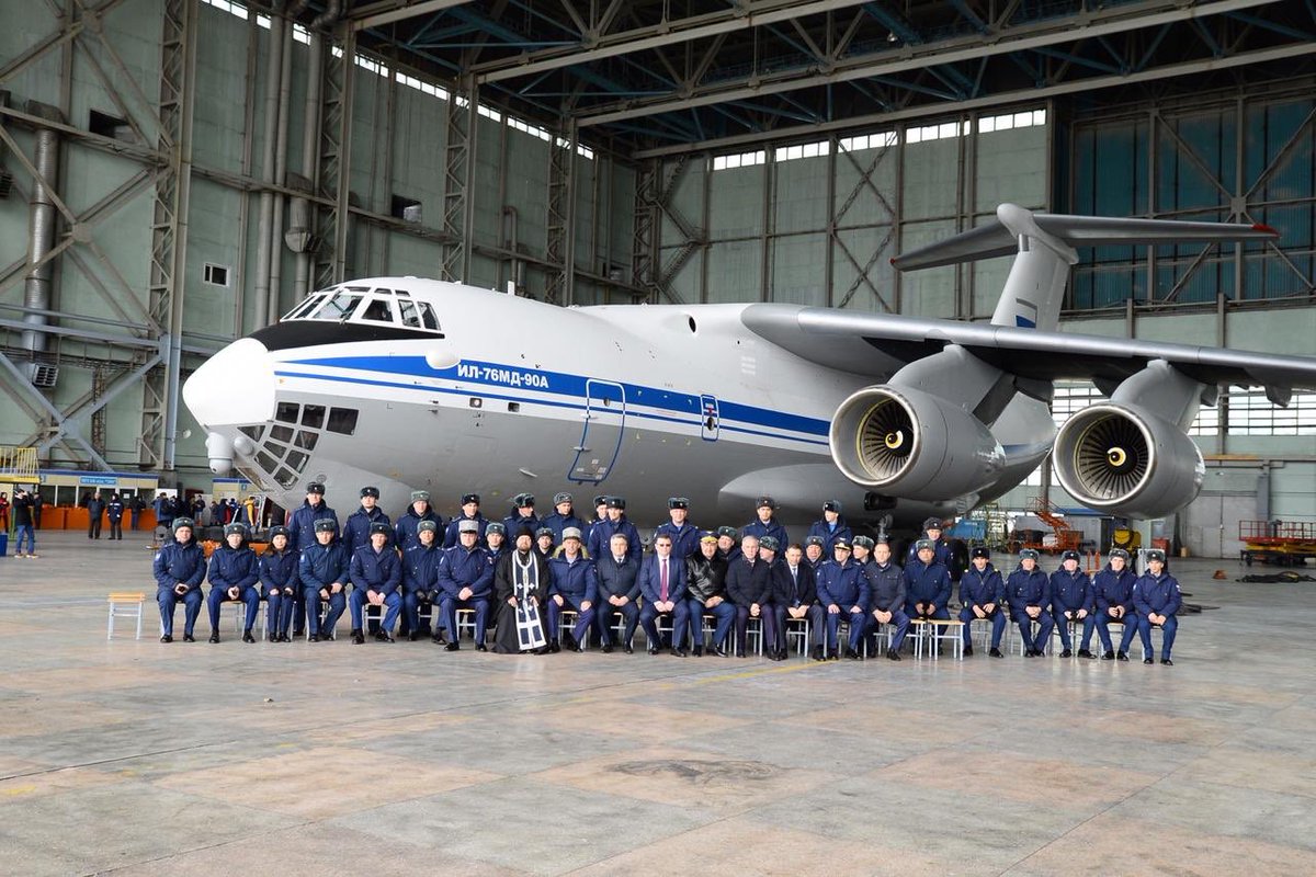aviastar's tweet photo. Первый военно-транспортный самолет Ил-76МД-90А, изготовленный в соответствии с требованиями Минобороны России, передан в эксплуатацию. https://t.co/D9Y5QBRMqa https://t.co/aZBqV0ncge