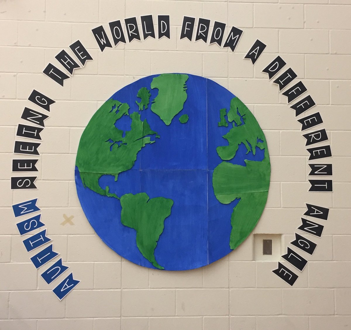 PierreBertonPS's tweet photo. Preparing to Light it Up Blue this afternoon. This year’s theme: Autism - Seeing the world from a different angle. @PierreBertonPS  #liub #bringontheblue #yrdsb #AutismAwarenessWeek https://t.co/Vo2X560v2h