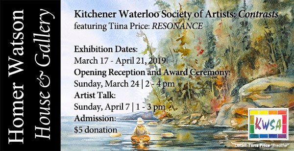KWSArtists's tweet photo. Drop in to the Homer Watson Gallery for a view of fantastic local art.
The @KWSArtists member show continues to April 21 with a feature on Tiina Price. 
#supportlocalartists  #kwawesome https://t.co/h8LKQuN2zu