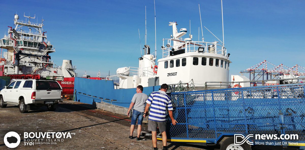 3YØI BACK TO CAPE TOWN!

MV Atlantic Tuna with the entire 3YØI Team safely docked to Cape Town's shipyard at 15:00 UTC! A special report on the 3YØI DXpedition to be published soon. Stay Tuned.

#3Y0I #Bouvet #BouvetIsland #DX #hamradio #DXpedition #SouthAtlantic