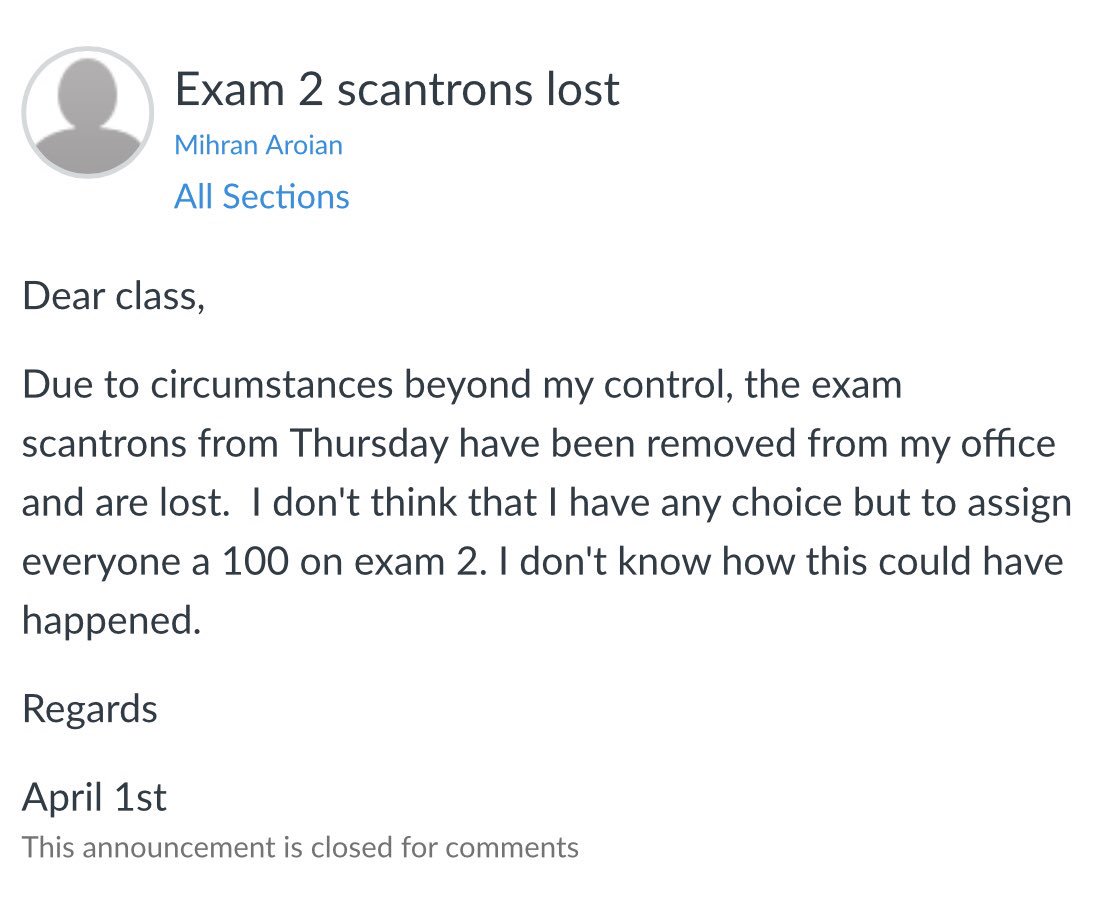 KRodz97's tweet photo. Imagine waking up at 8am to this and forgetting it was April fools... yeah my professor did that 😭😭 #Aprilfools2019 https://t.co/jXnJInBEug