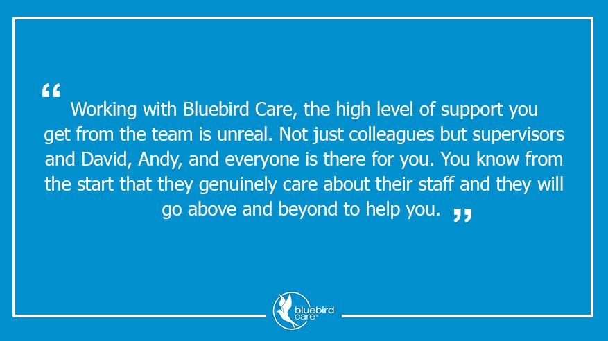 BluebirdWorc's tweet photo. Curious to know what comes with being a #Carer? One of our super care workers has some positive words to say: https://t.co/9e5CjiPljC