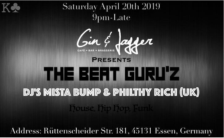 TheKingofKlubbs's tweet photo. The BEAT Guru'z are Heading to #Amsterdam &amp; #Dusseldorf to play Spring Break. Catch us at @HuntersGrandCafe on Wed 17th April &amp; at @GinandJagger on Saturday 20th April. @TheKingofKlubbs  K♣️ on Tour! https://t.co/Qh6HIjXSZl
