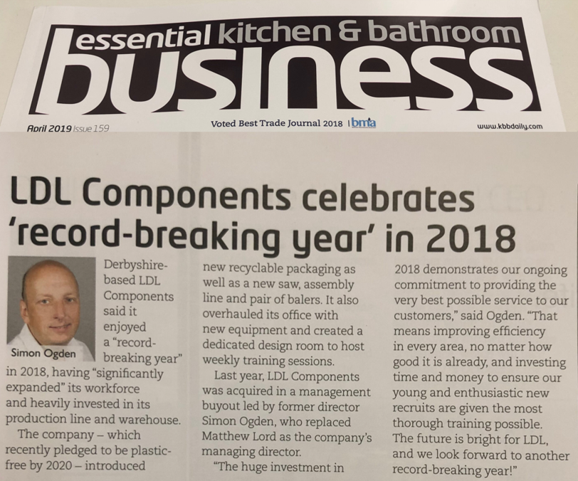 LDL_online's tweet photo. Have you got the latest issue of @ekbbusiness?
It's a must-read for any #kitchen, #bedroom & #bathroom enthusiast! Not to mention, with page 9's headline of "LDL Components celebrates 'record-breaking year' in 2018", whats not to like?
#KBB #EKBB #KBBnews https://t.co/oed7rOgAhX