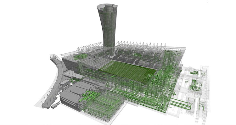 A football stadium + a skyscraper = project of CSKA Moscow. With more than 175,000 m², this construction goes down in history as a case study in which #BIM has been the key to success. <a href="/BexelManager/">BEXEL Manager</a> explains it to us: bit.ly/2FMvwwa