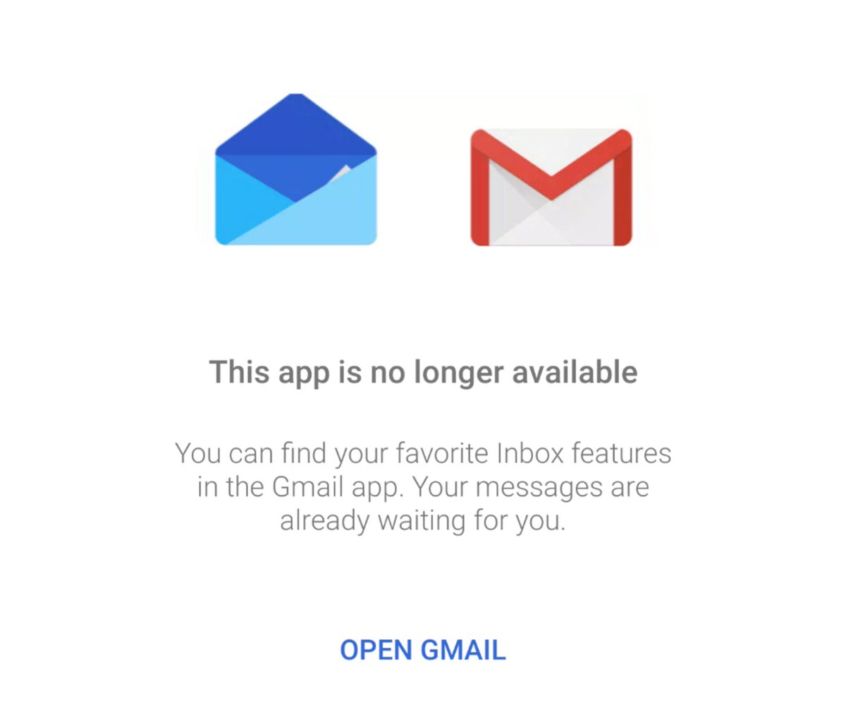 It wasn't an April Fool's joke. 😢 Goodbye Inbox 🥀