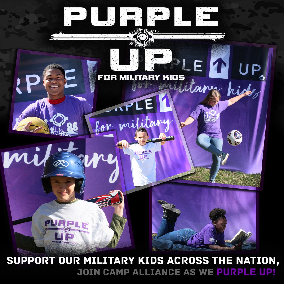 NoW is the time to purple UP for military kids. 
#militarykids  #purpleup #militarykidstrong

CampAllianceinc.org