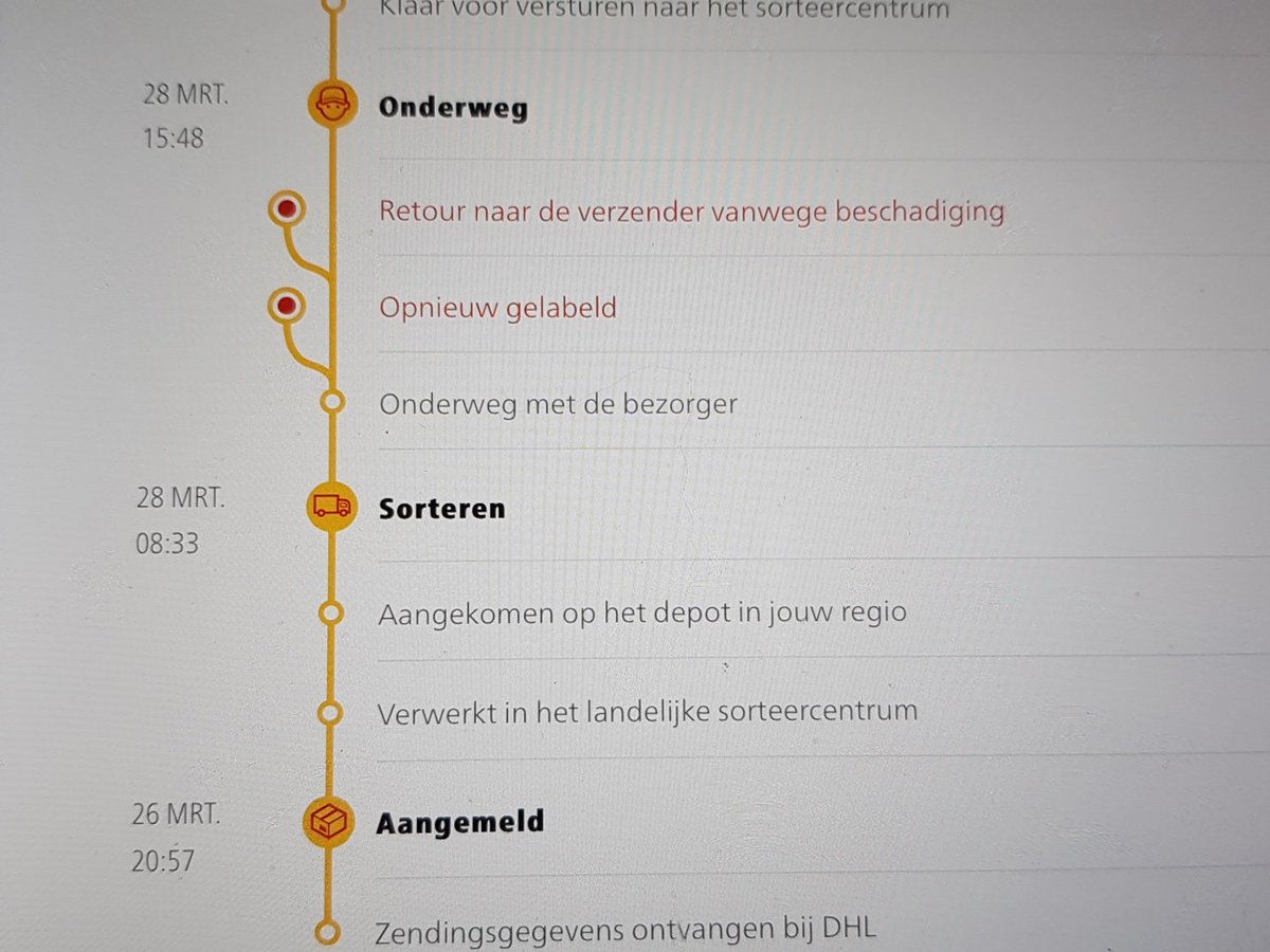 onwetendheid Leesbaarheid Bibliografie DHL Nederland on Twitter: "@Roubos13 Het pakketje is 28 maart al retour afzender gegaan. Het retourneren van een pakket neemt doorgaans tot 10 werkdagen in beslag, maar omdat dit pakketje terug moet onwetendheid Leesbaarheid Bibliografie DHL Nederland on Twitter: "@Roubos13 Het pakketje is 28 maart al retour afzender gegaan. Het retourneren van een pakket neemt doorgaans tot 10 werkdagen in beslag, maar omdat dit pakketje terug moet